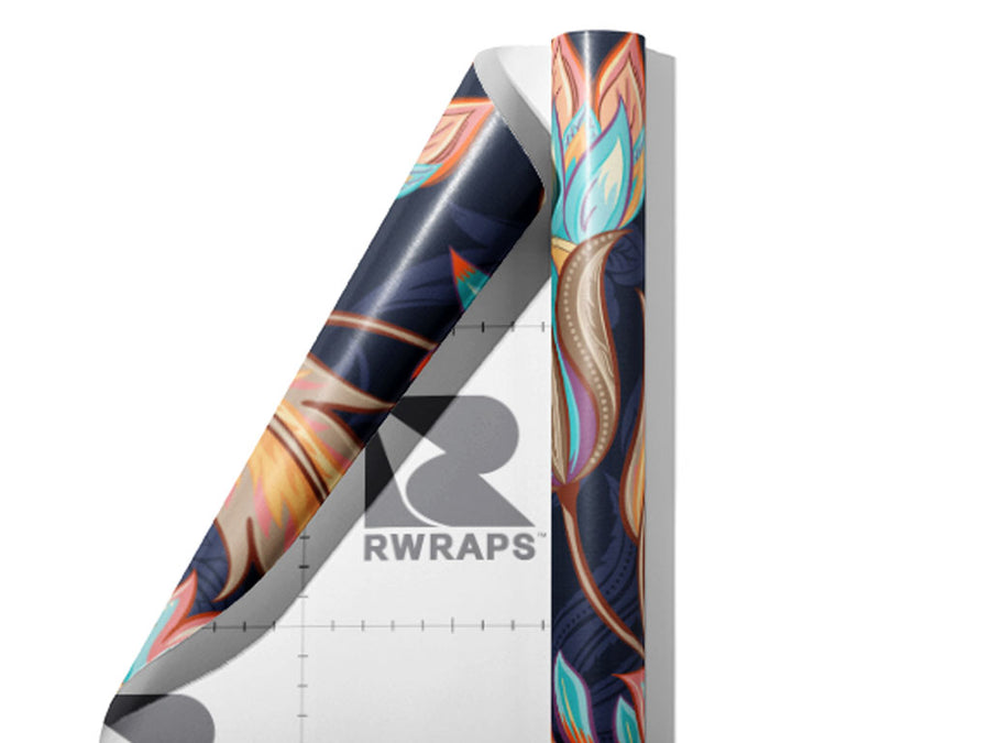 Frozen Time Paisley Wrap Film Sheets~Rwraps Series 914 Frozen Time Paisley Scrolled Sheet~3