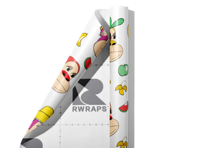 Fruity Monkey Technology Wrap Film Sheets~Rwraps Series 914 Fruity Monkey Technology Scrolled Sheet~4