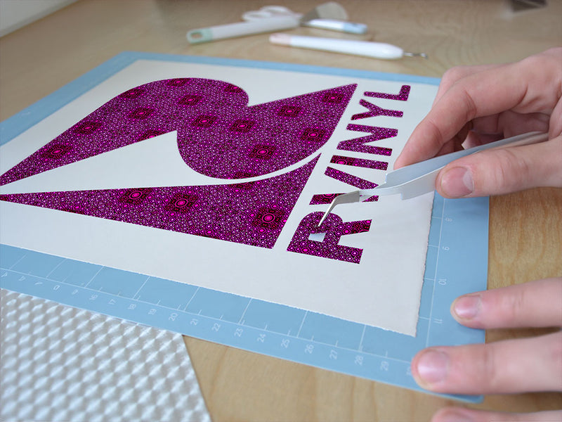 fuchsia foundations mosaic Easy Weed Craft Vinyl
