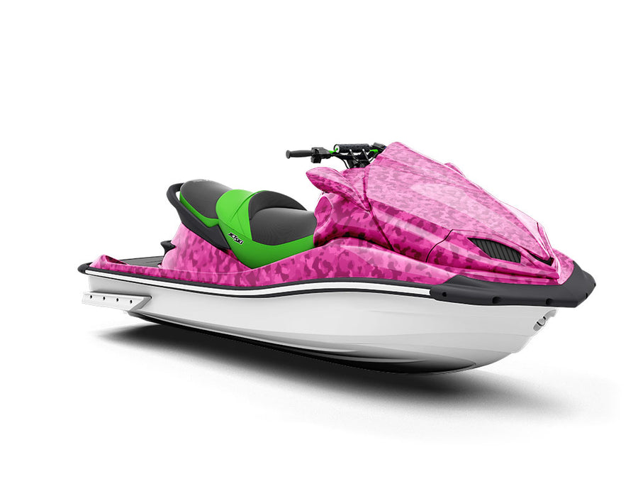 Fuchsia Woodland Camouflage Jet Ski Vinyl Customized Wrap
