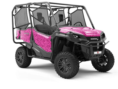 Fuchsia Woodland Camouflage Utility Vehicle Vinyl Wrap
