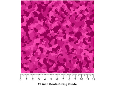 Fuchsia Woodland Camouflage Vinyl Film Pattern Size 12 inch Scale~Rwraps Fuchsia Woodland Camouflage Sizing Chart~3