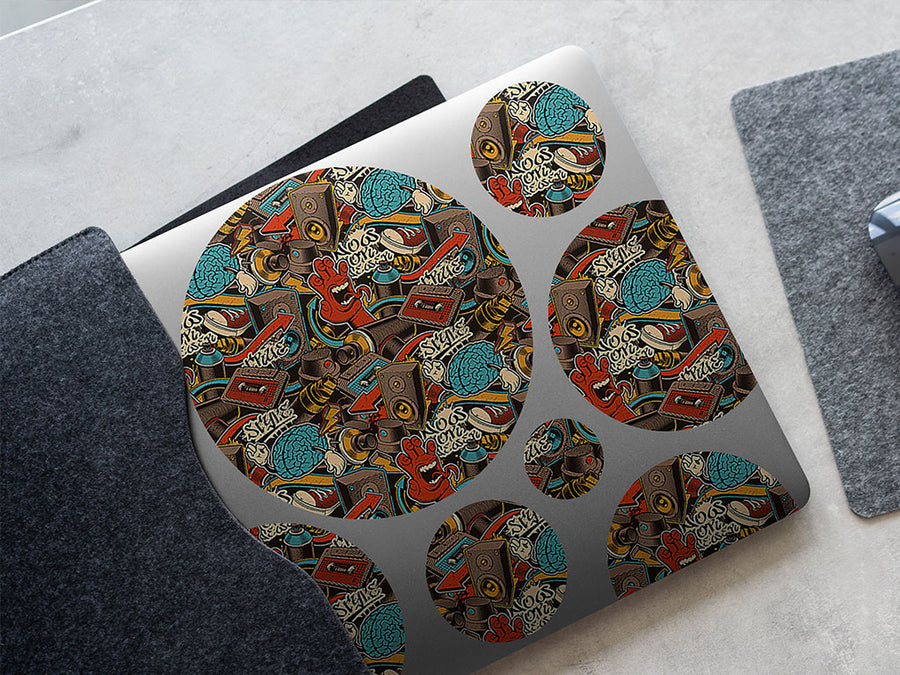 full coverage graffiti DIY Laptop Stickers