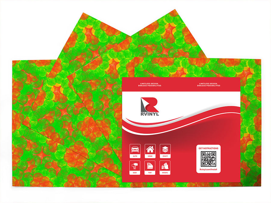 fungal dots tie dye Craft Vinyl Sheet Pack