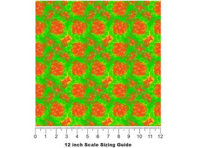 Fungal Dots Tie Dye Vinyl Film Pattern Size 12 inch Scale~Rwraps Fungal Dots Tie Dye Sizing Chart~2