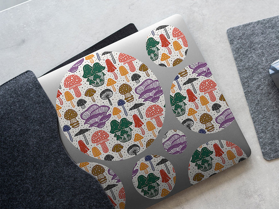 fungal feast mushroom DIY Laptop Stickers