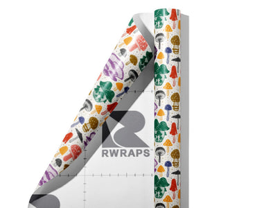 Fungal Feast Mushroom Wrap Film Sheets~Rwraps Series 914 Fungal Feast Mushroom Scrolled Sheet~3