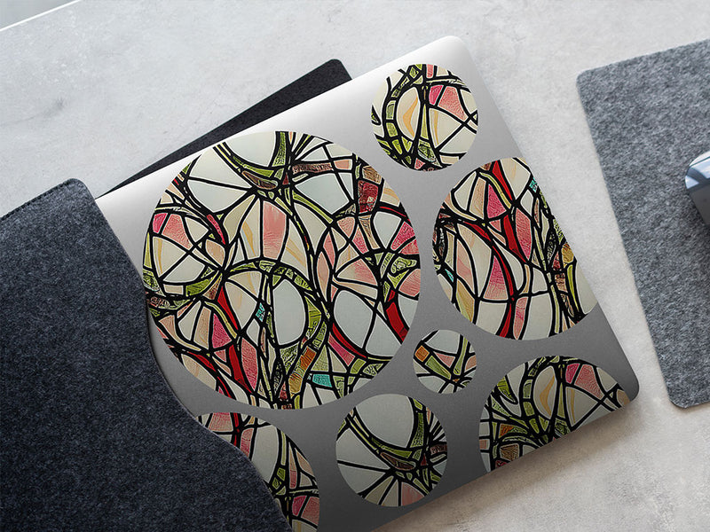 fungal growth stained glass DIY Laptop Stickers