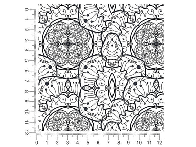fungal swirls mandala 1ft x 1ft Craft Sheets