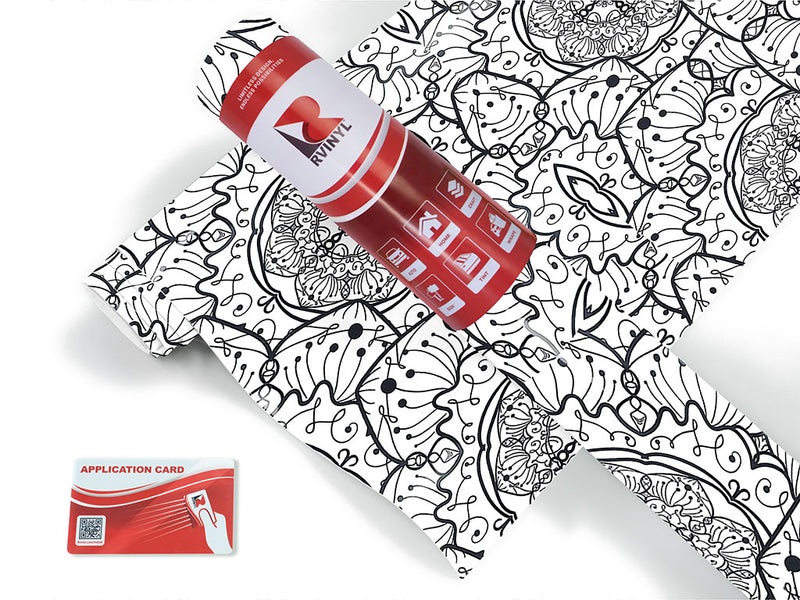 fungal swirls mandala Craft Vinyl Roll