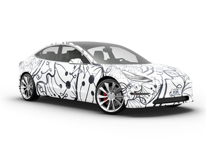 Fungal Swirls Mandala Vehicle Vinyl Wrap