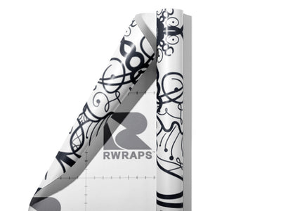 Fungal Swirls Mandala Wrap Film Sheets~Rwraps Series 914 Fungal Swirls Mandala Scrolled Sheet~3