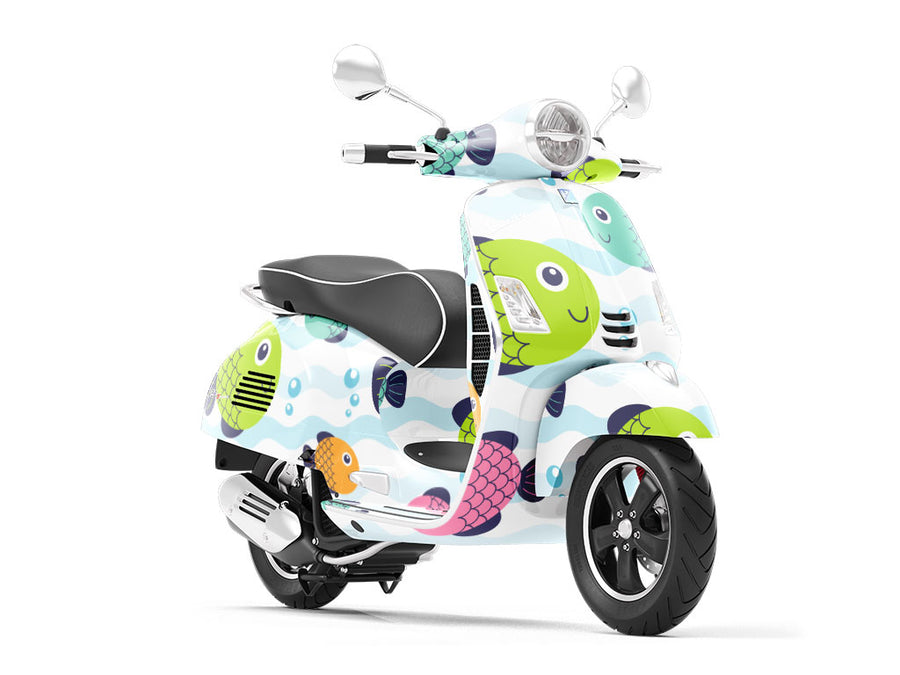 Funny Fins Marine Life Vespa Scooter Wrap Film