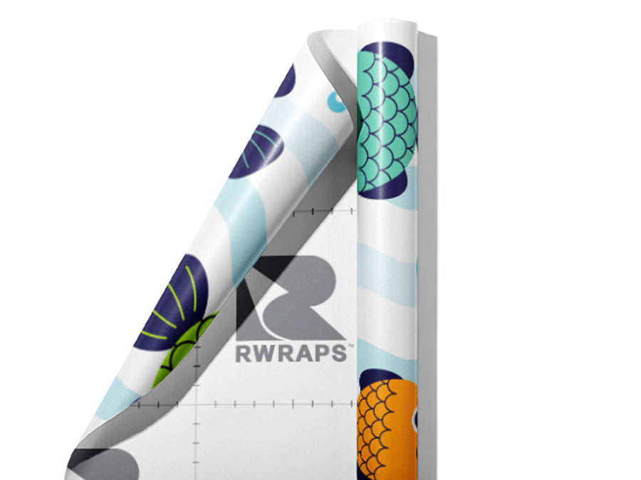 Funny Fins Marine Life Wrap Film Sheets~Rwraps Series 914 Funny Fins Marine Life Scrolled Sheet~3