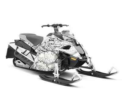 Funny Papers Sticker Bomb Custom Wrapped Snowmobile