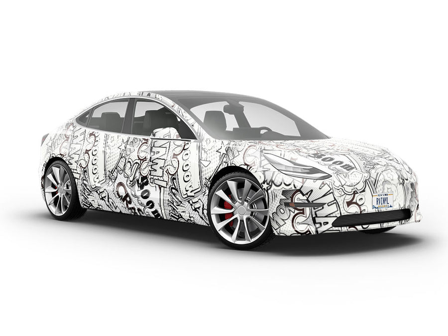 Funny Papers Sticker Bomb Vehicle Vinyl Wrap