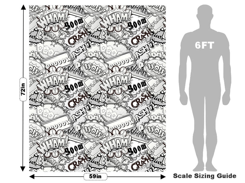 Funny Papers Sticker Bomb Vehicle Wrap Scale~Rwraps Series 914 Funny Papers Sticker Bomb Measurements~2