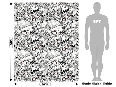Funny Papers Sticker Bomb Vehicle Wrap Scale~Rwraps Series 914 Funny Papers Sticker Bomb Measurements~2