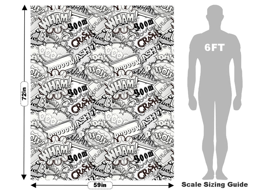 Funny Papers Sticker Bomb Vehicle Wrap Scale~Rwraps Series 914 Funny Papers Sticker Bomb Measurements~2