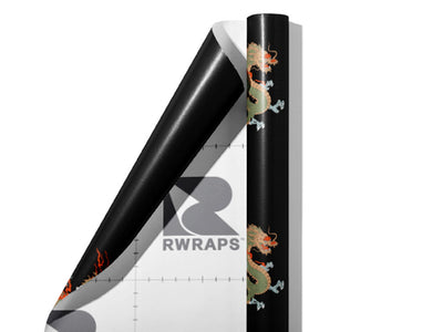 Furious Firebreathers Fantasy Wrap Film Sheets~Rwraps Series 914 Furious Firebreathers Fantasy Scrolled Sheet~3