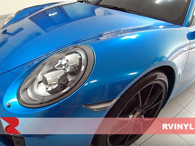 3M 2080 Series Gloss Blue Metallic Headlight Wrap