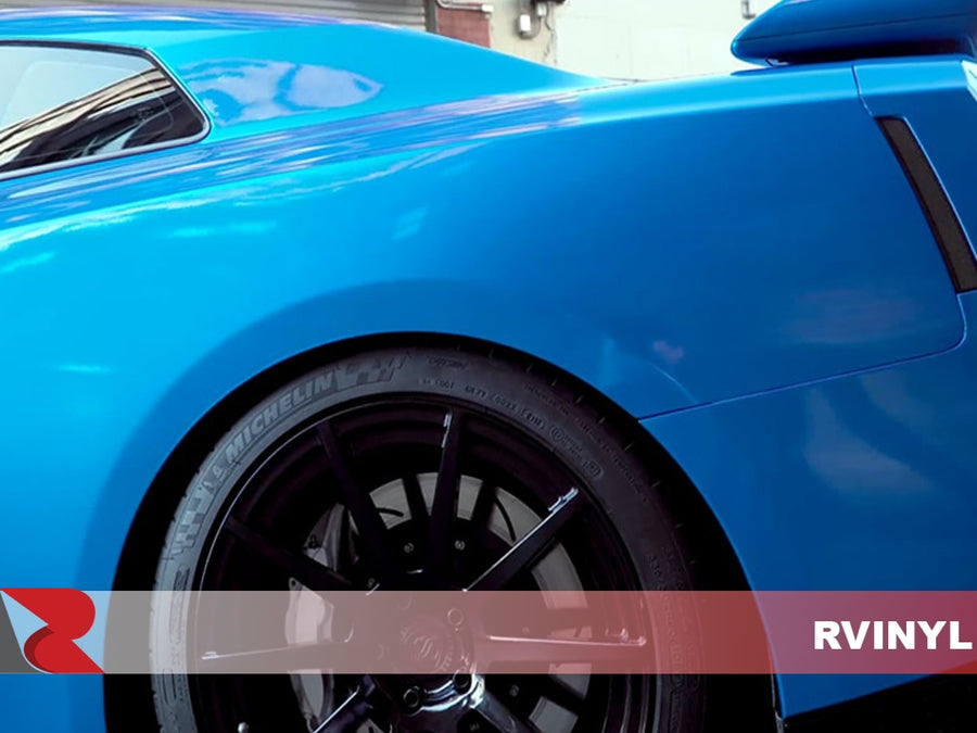 3M™ 2080 Series - Gloss Blue Fire Rear Wheel Wrap
