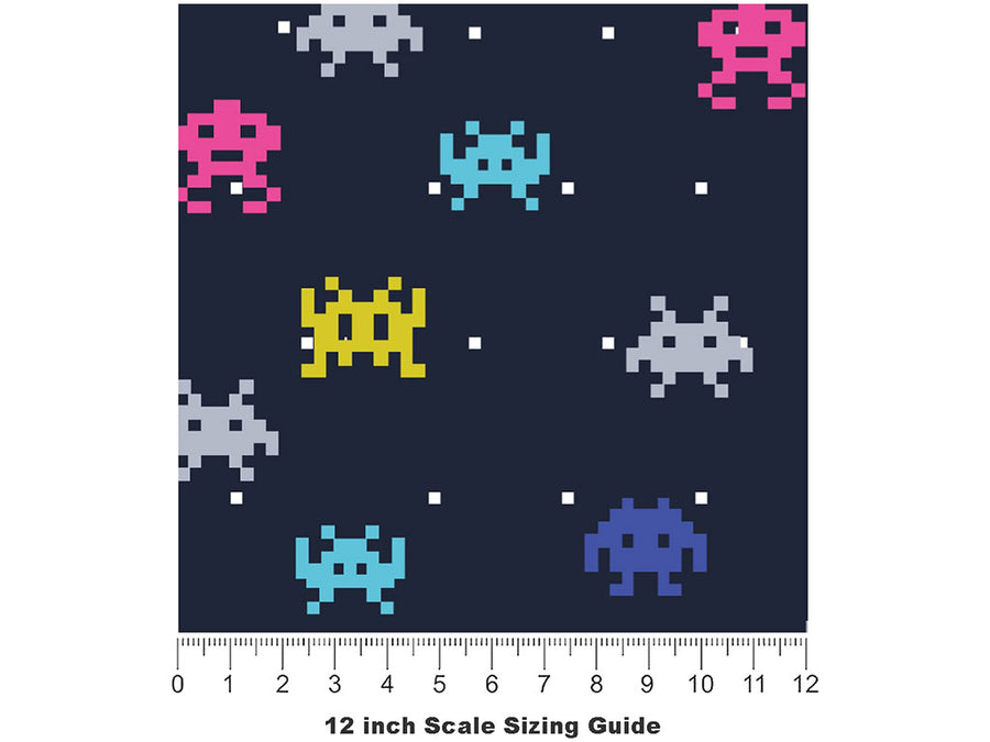 Galactic Expedition Gaming Vinyl Film Pattern Size 12 inch Scale~Rwraps Galactic Expedition Gaming Sizing Chart~2