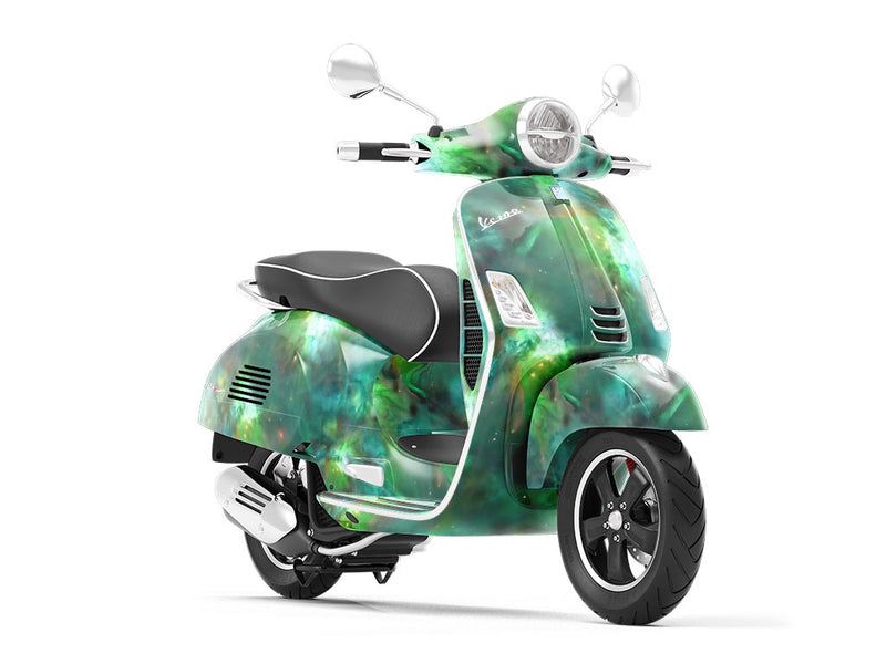 Galactic Green Science Fiction Vespa Scooter Wrap Film