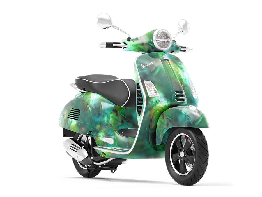 Galactic Green Science Fiction Vespa Scooter Wrap Film