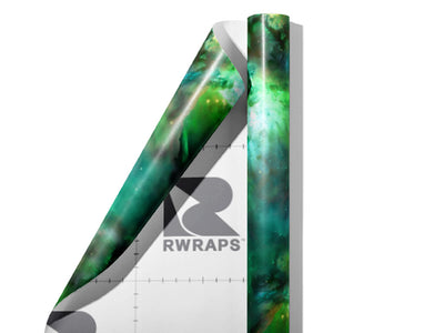 Galactic Green Science Fiction Wrap Film Sheets~Rwraps Series 914 Galactic Green Science Fiction Scrolled Sheet~3