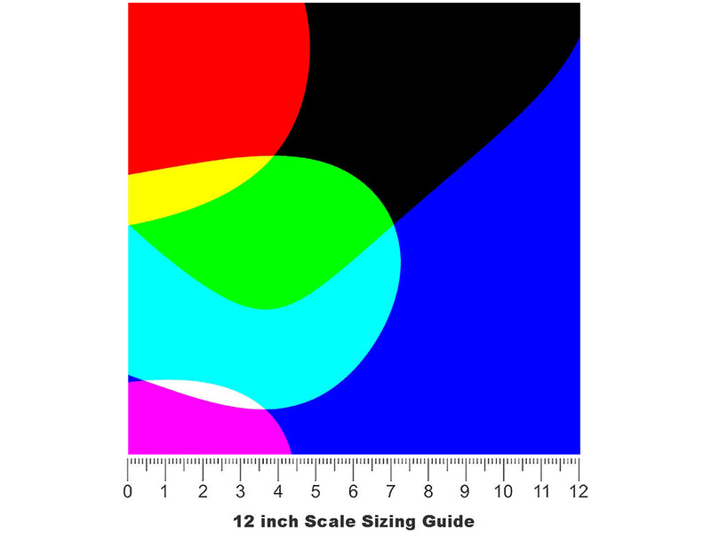 Galactic Terror Retro Vinyl Film Pattern Size 12 inch Scale~Rwraps Galactic Terror Retro Sizing Chart~2