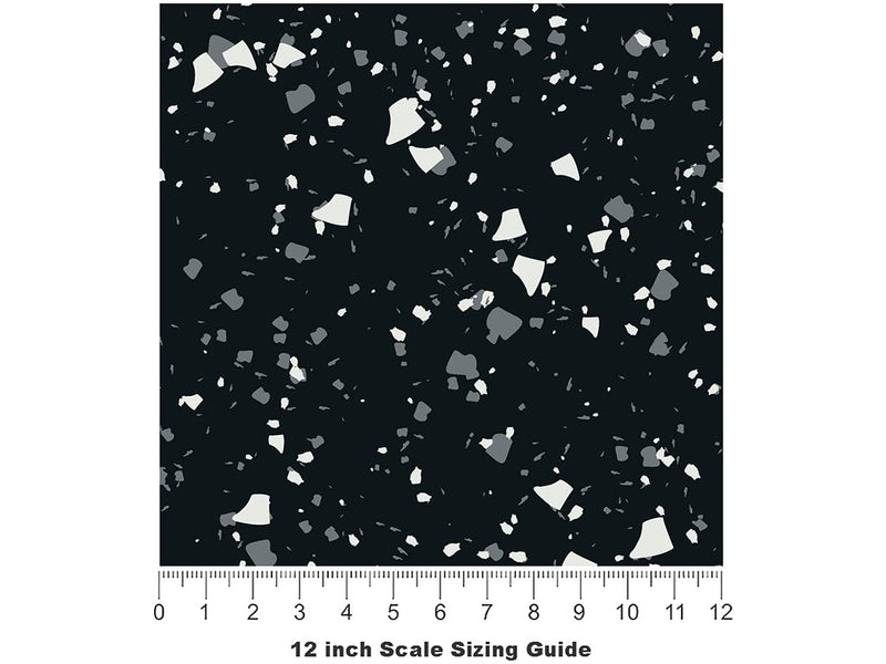 Galassia  Terrazzo Vinyl Film Pattern Size 12 inch Scale~Rwraps Galassia  Terrazzo Sizing Chart~2
