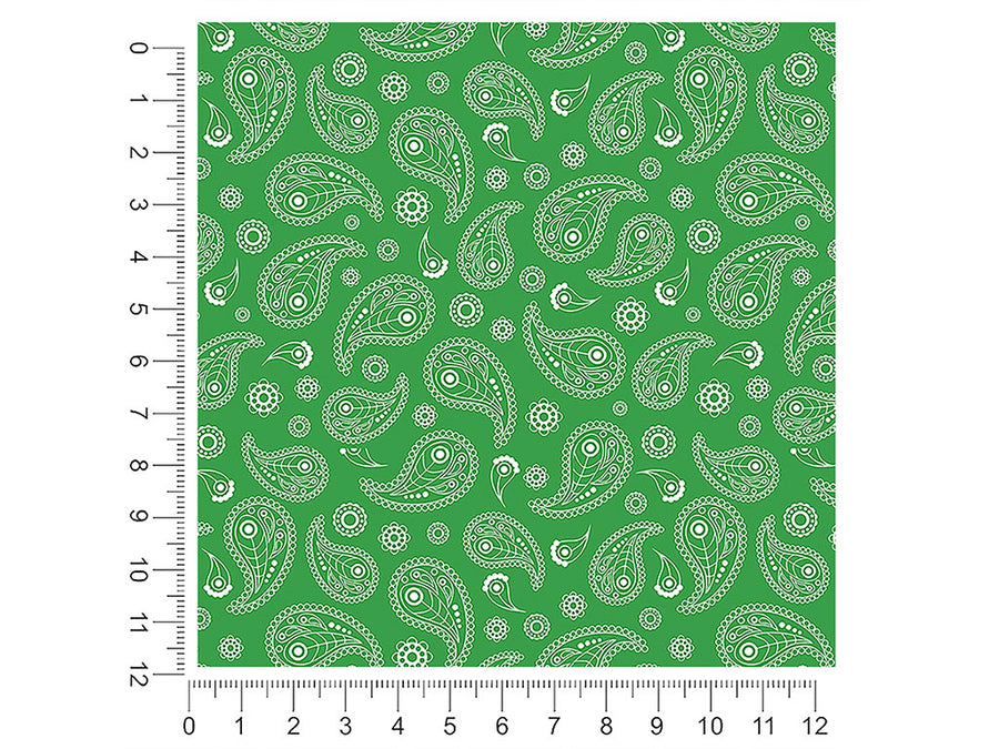 gallant green paisley 1ft x 1ft Craft Sheets