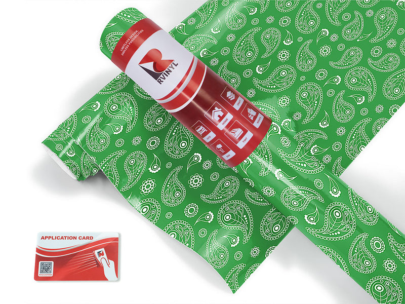 gallant green paisley Craft Vinyl Roll