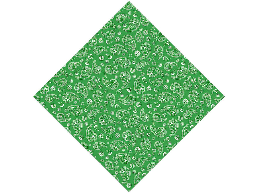 Gallant Green Paisley Vinyl Wrap Pattern