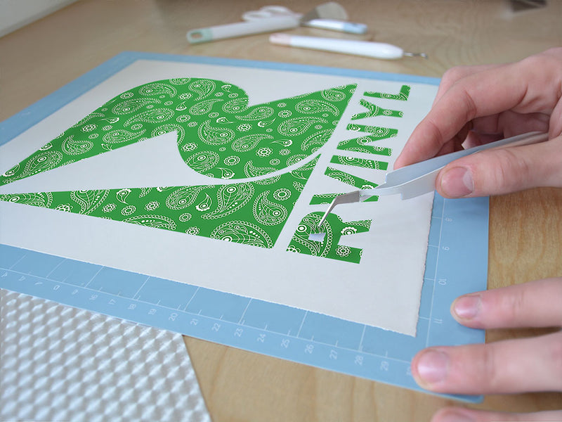 gallant green paisley Easy Weed Craft Vinyl