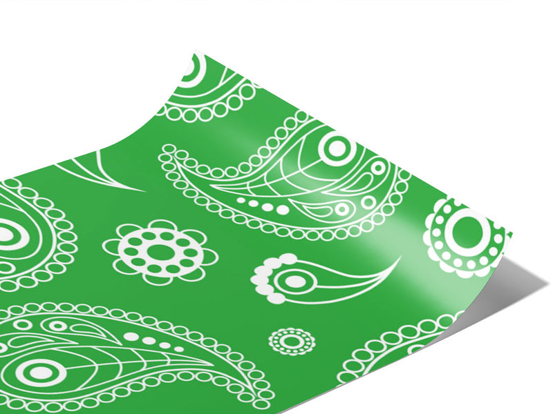 Gallant Green Paisley Vinyl Wraps~Rwraps Series 914 Digitally Printed Vinyl Wrap~0