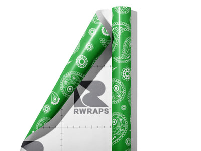 Gallant Green Paisley Wrap Film Sheets~Rwraps Series 914 Gallant Green Paisley Scrolled Sheet~3