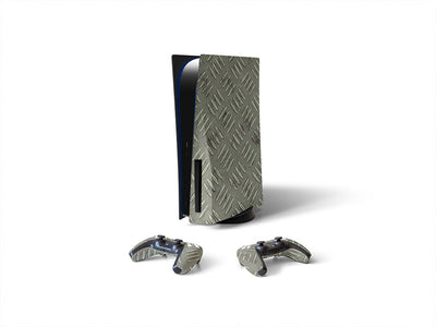 galvanized green diamond plate Sony PS5 DIY Skin