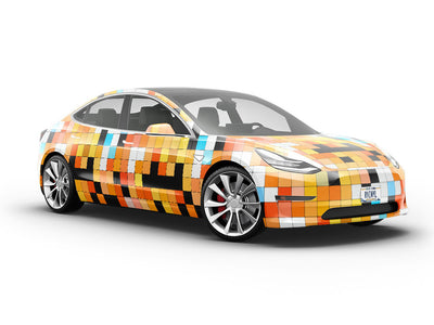 Gamboge Structures Mosaic Vehicle Vinyl Wrap