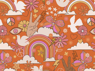 Garden Birds Retro Vinyl Wrap Pattern~Rwraps Series 914 Digitally Printed Vinyl Wrap~0