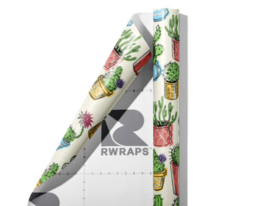Garden Supply Cacti Wrap Film Sheets~Rwraps Series 914 Garden Supply Cacti Scrolled Sheet~3