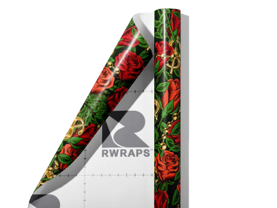 Garden Treasure Floral Wrap Film Sheets~Rwraps Series 914 Garden Treasure Floral Scrolled Sheet~3