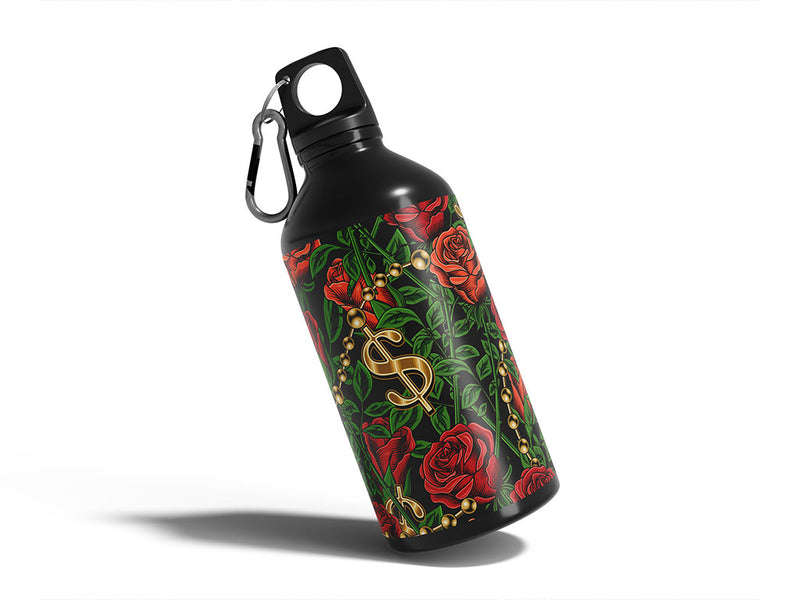 garden treasure floral Water Bottle DIY Stickers