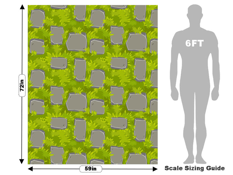 Garden Walk Cobblestone Vehicle Wrap Scale~Rwraps Series 914 Garden Walk Cobblestone Measurements~2