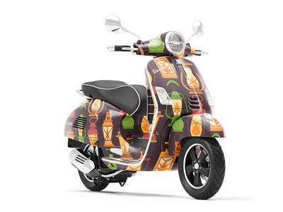 Gas Beacon Camping Vespa Scooter Wrap Film