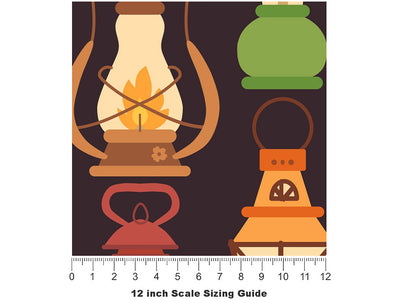Gas Beacon Camping Vinyl Film Pattern Size 12 inch Scale~Rwraps Gas Beacon Camping Sizing Chart~2