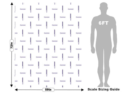 Gemini Swords Astrology Vehicle Wrap Scale~Rwraps Series 914 Gemini Swords Astrology Measurements~1