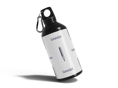 gemini swords astrology Water Bottle DIY Stickers
