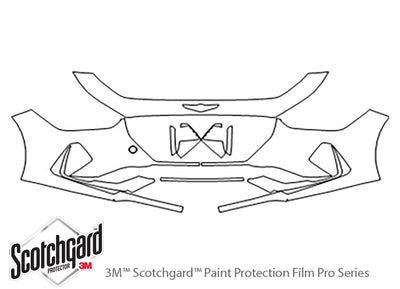 g70 3M Clear Bra Bumper Precut PPF Diagram